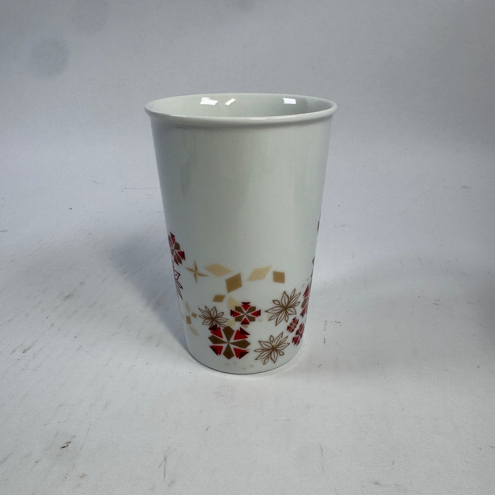 Starbucks‎ White Ceramic Mug Floral Design 12oz Microwave Dishwasher Safe - Picture 2 of 5